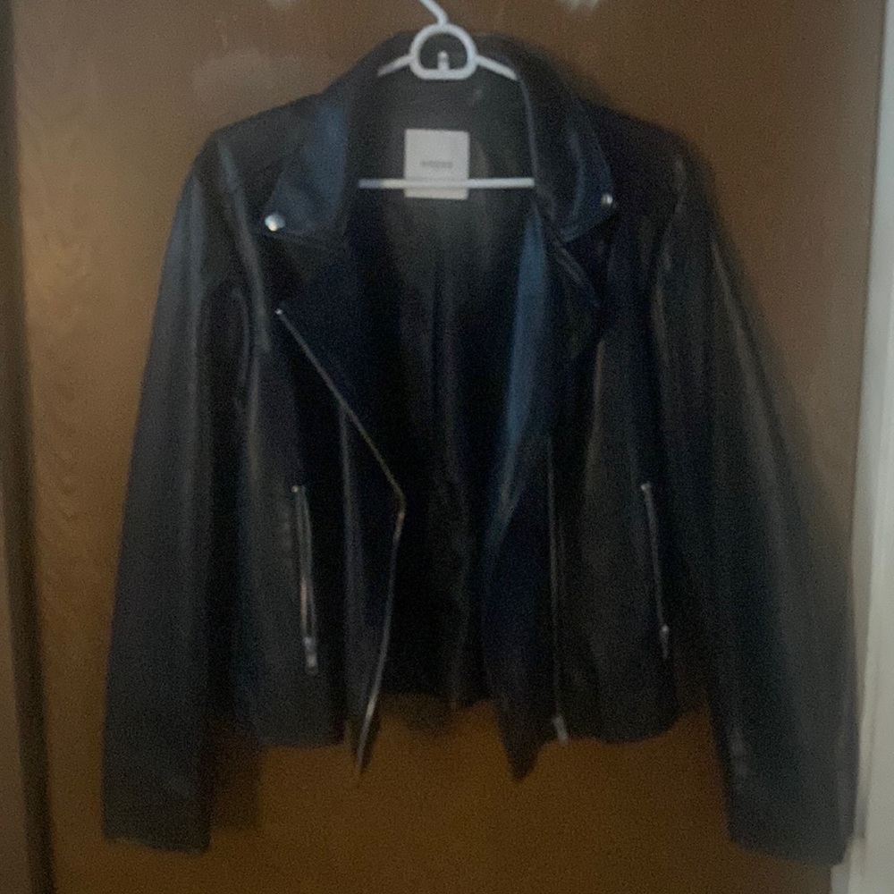 Large leather jacket